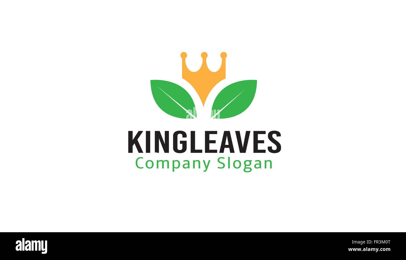 King Leaves Design Illustration Stock Vector