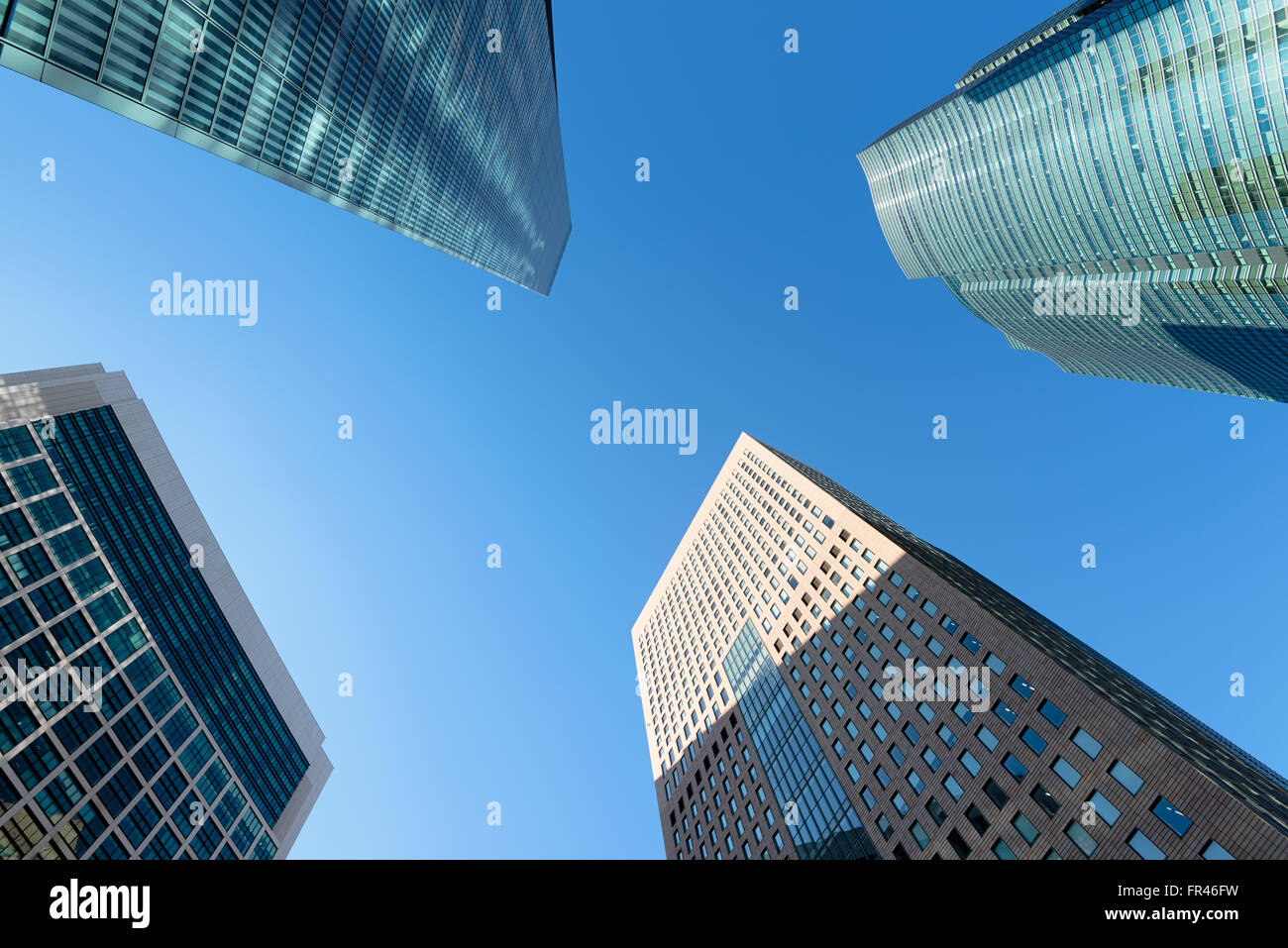 Shiodome financial district in Tokyo - Japan. Stock Photo