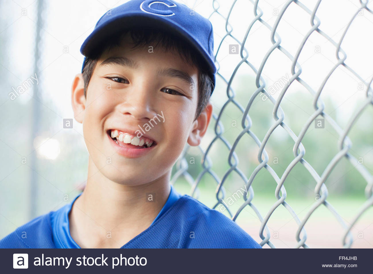 Portrait of twelve year old baseball player Stock Photo Alamy