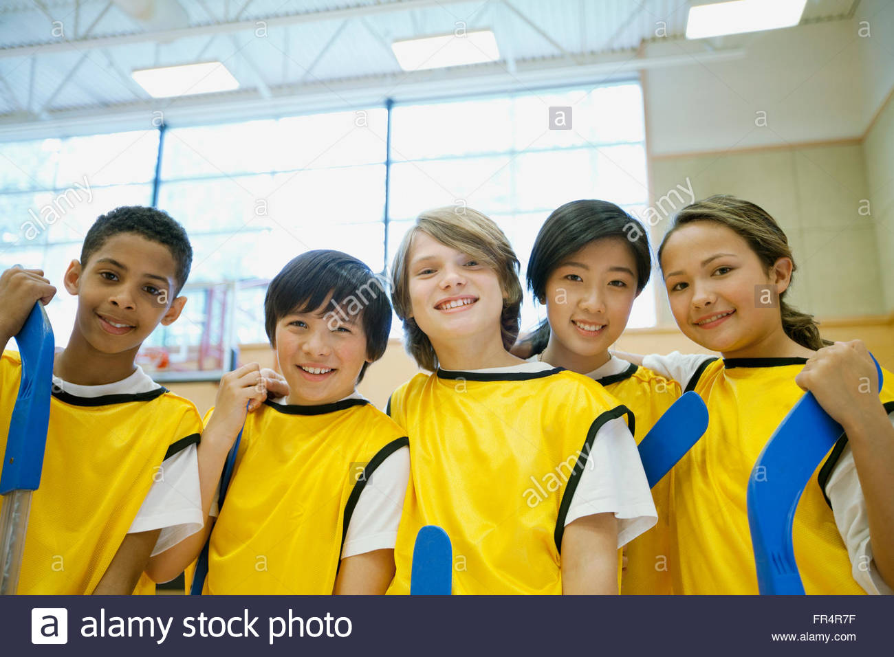 middle-school-floor-hockey-team-stock-photo-alamy