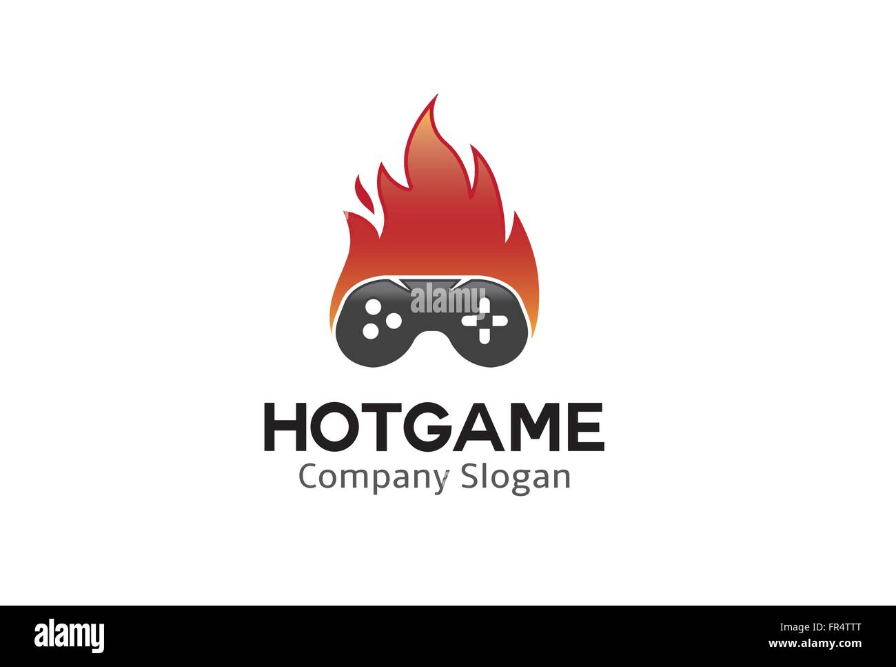 Hot Game Design Illustration Stock Vector