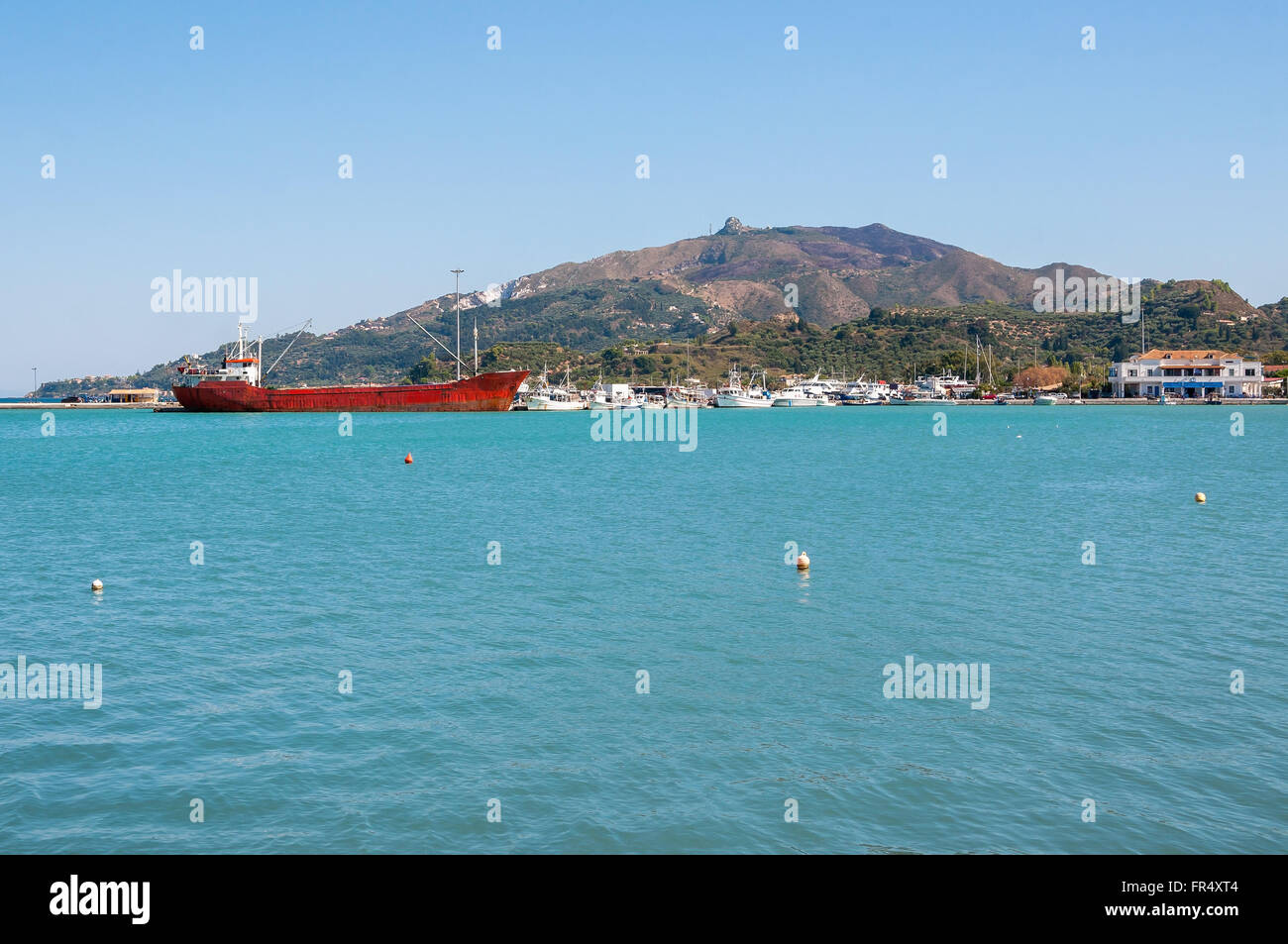 Port in Zante town, capital city of Zakynthos, Greece Stock Photo