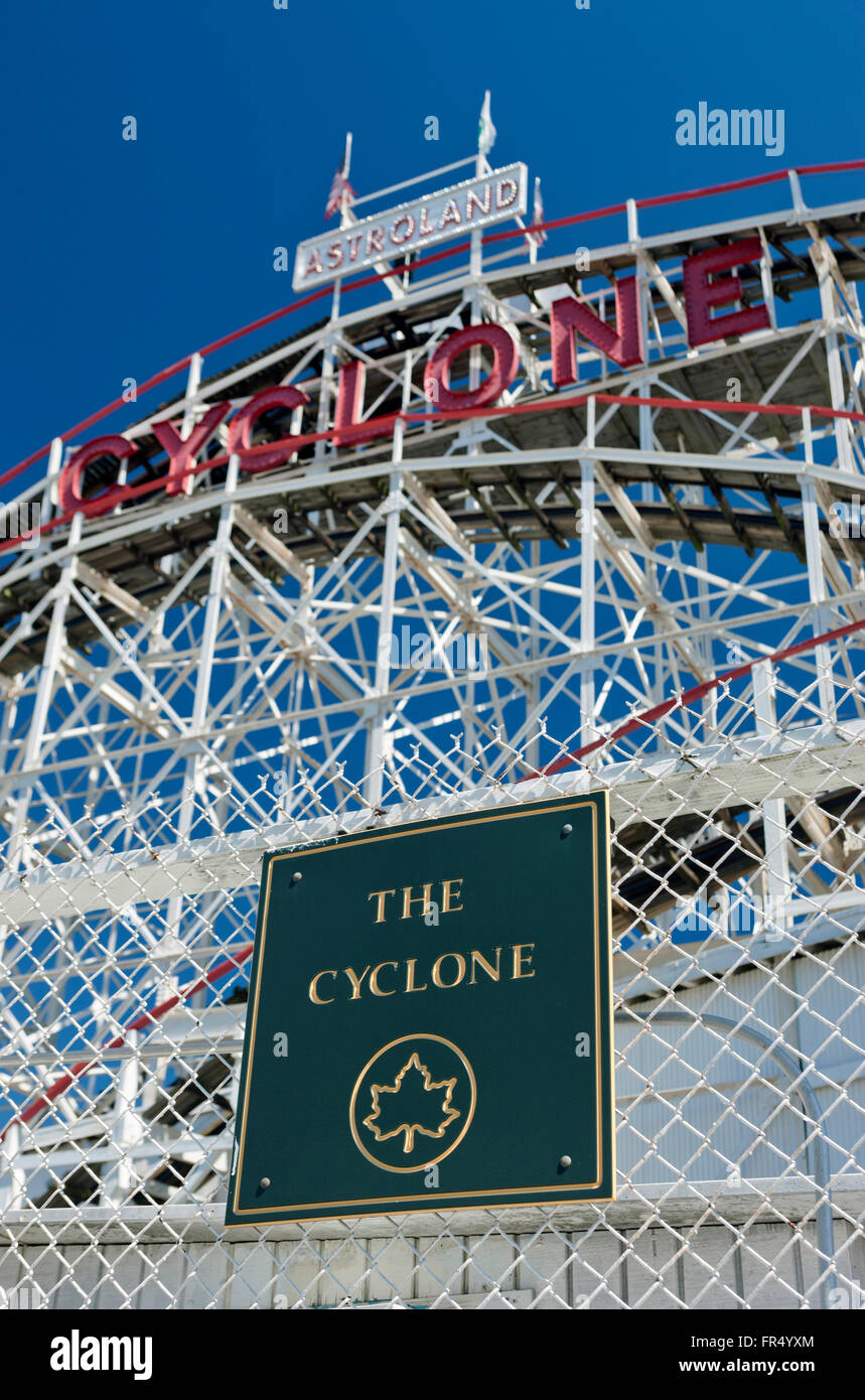 CYCLONE ROLLER COASTER (©VERNON KEENAN 1927) ASTROLAND AMUSEMENT PARK