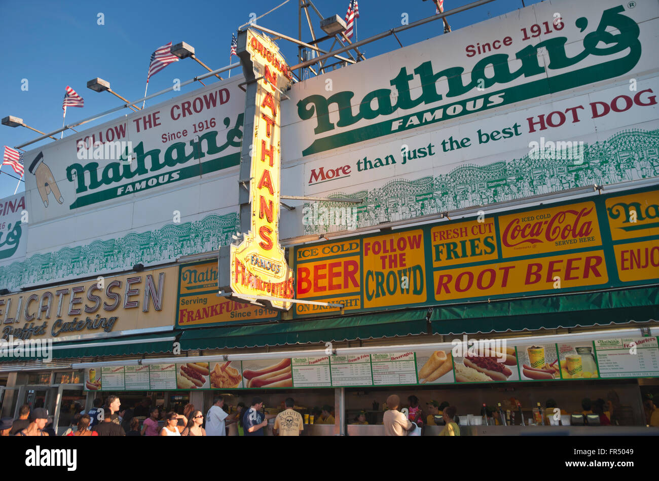 NATHANS FAMOUS HOT DOG STAND SURF AVENUE CONEY ISLAND BROOKLYN NEW YORK ...