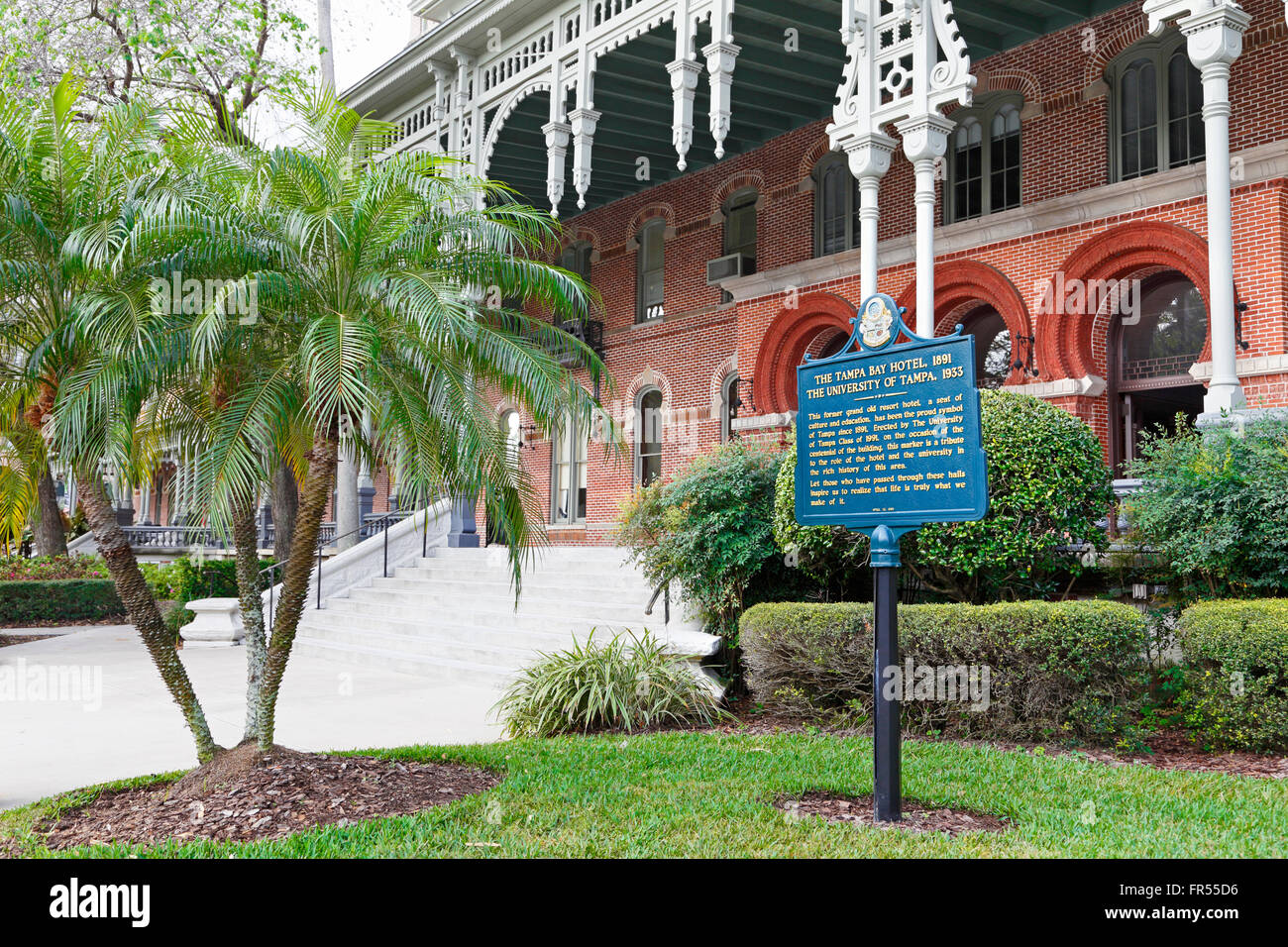 University of Tampa in the old resort Tampa Bay Hotel that was created by Henry B. Plant. Stock Photo