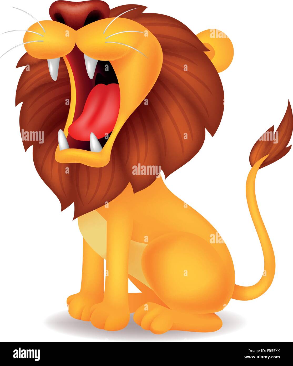Male african lion roaring Stock Vector Images - Alamy