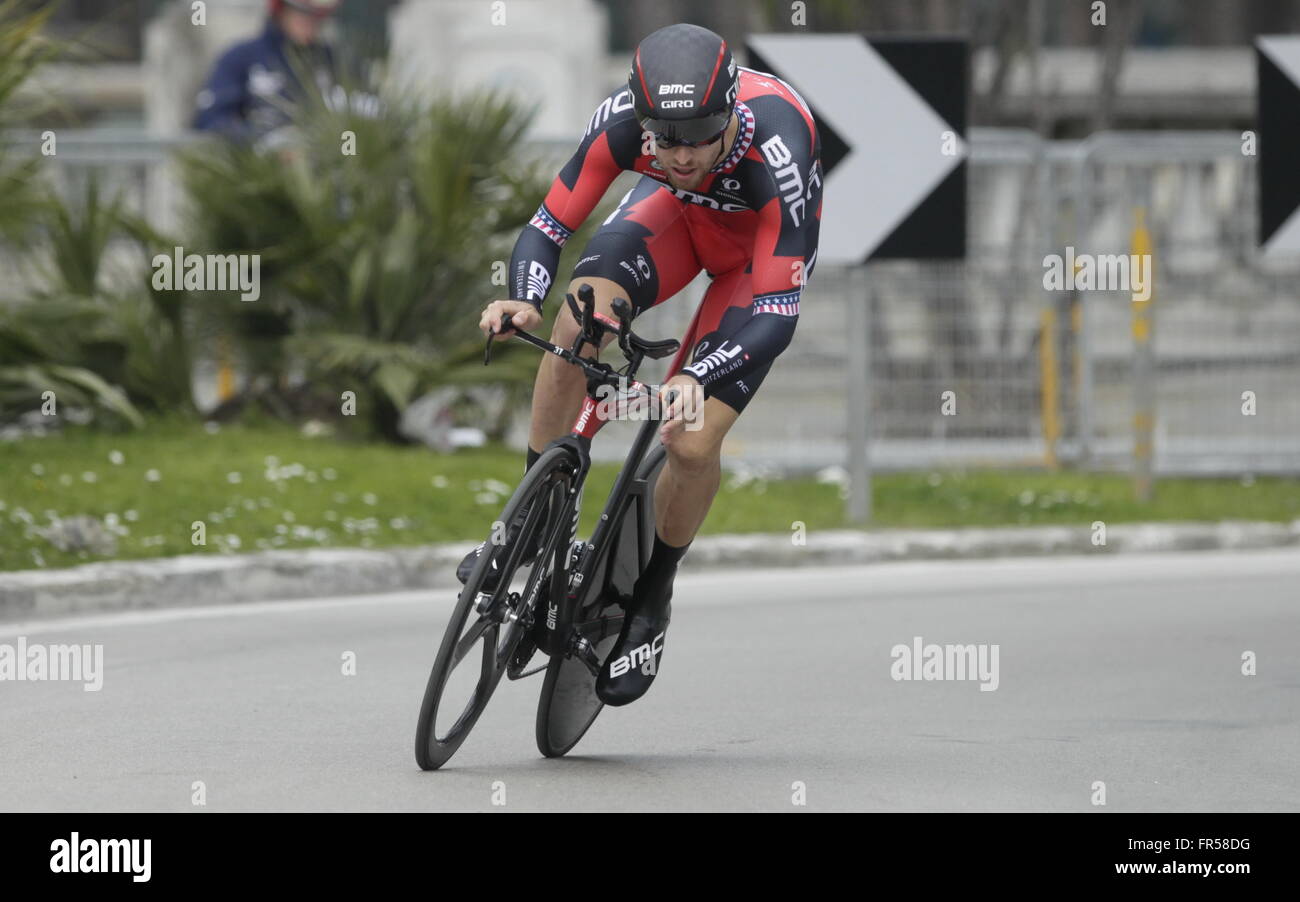 San Benedetto del Tronto. Taylor Phinney When CLM in San Benedetto del Tronto deTirreno - Adriatico 2016 © Laurent Lairys / Agen Stock Photo