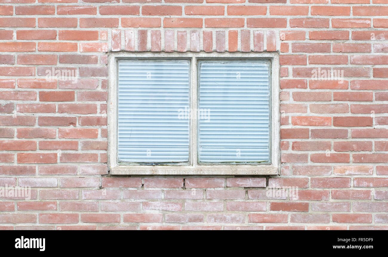 Background of an old vintage brick wall with window Stock Photo - Alamy