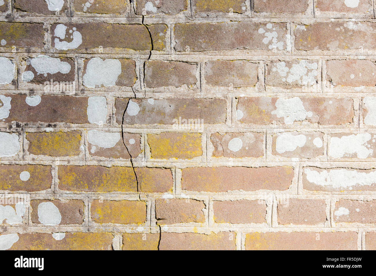 Background of old vintage dirty brick wall with peeling plaster ...