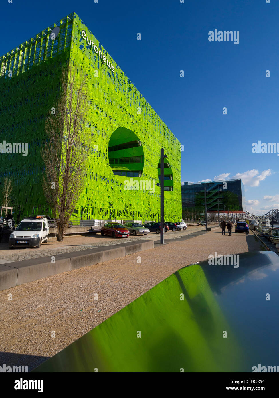 The green cube (Jakob + Macfarlane Architects). District of the Confluence, Lyon, France Stock Photo