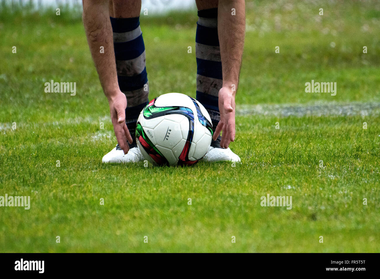 Aviles, Spain. 20th March, 2016. The ball during football match of Spanish League 3rd Division between Real Aviles CF and Union Popular de Langreo at Suarez Puerta Stadium on March 20, 2016 in Aviles, Spain. Credit:  David Gato/Alamy Live News Stock Photo