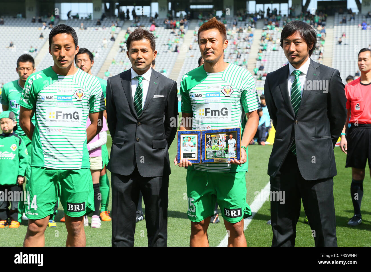 (LR) Naoto Sawai, Hideki Nagai, Kazuki Hiramoto, Masaki Chugo (Verdy
