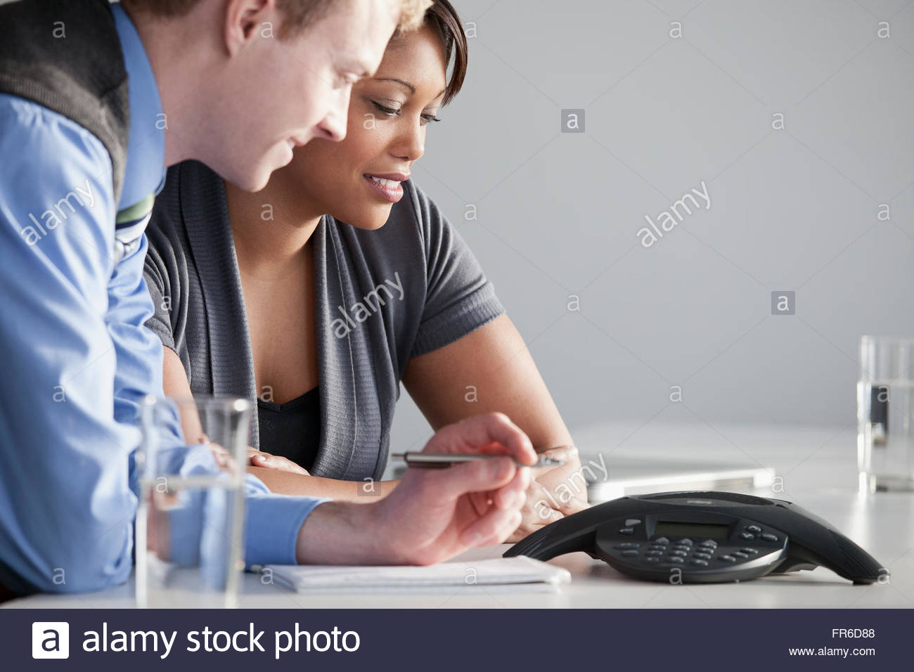 coworkers in discussion Stock Photo