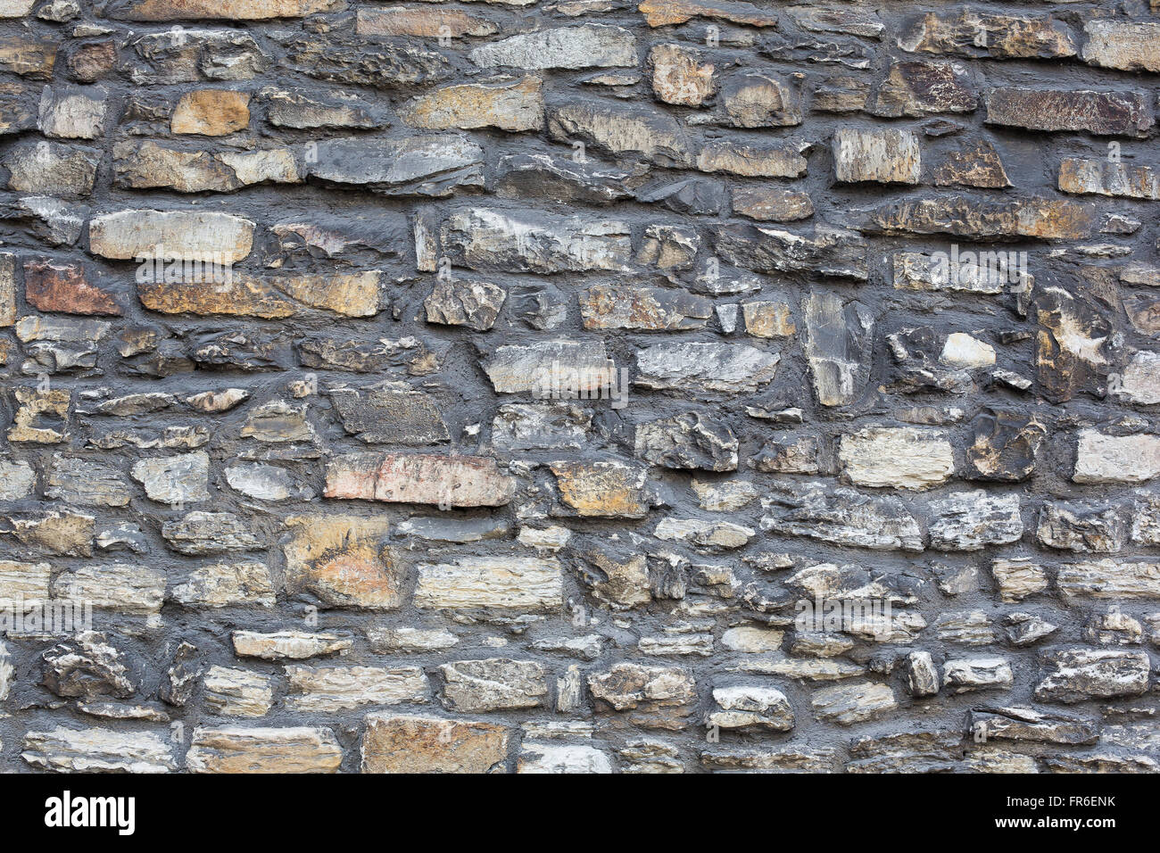 Stone Wall - Schaffhausen, Switzerland Stock Photo