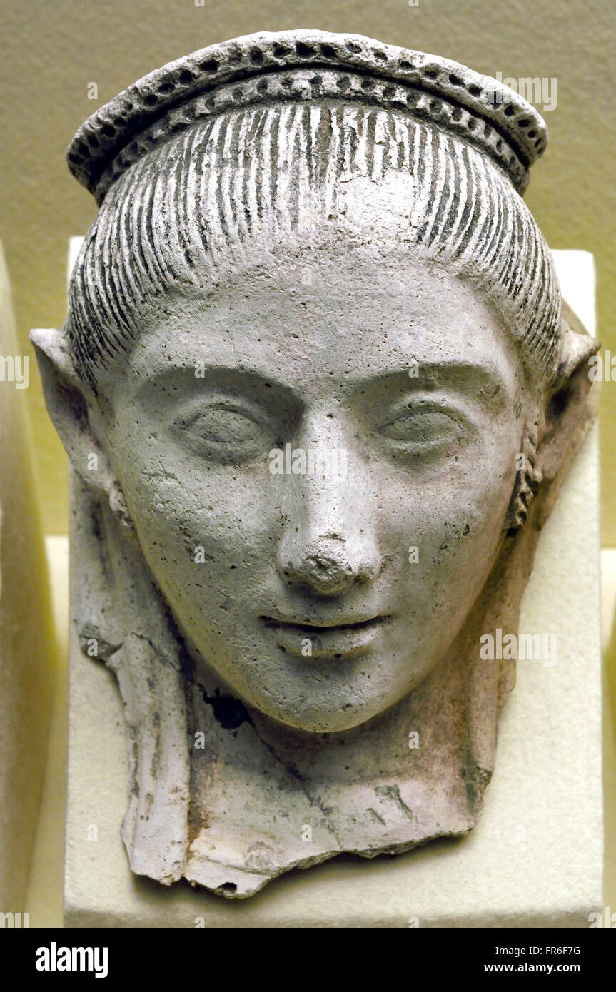 Head Egypt Sculpture Egyptian museum archaeology Stock Photo