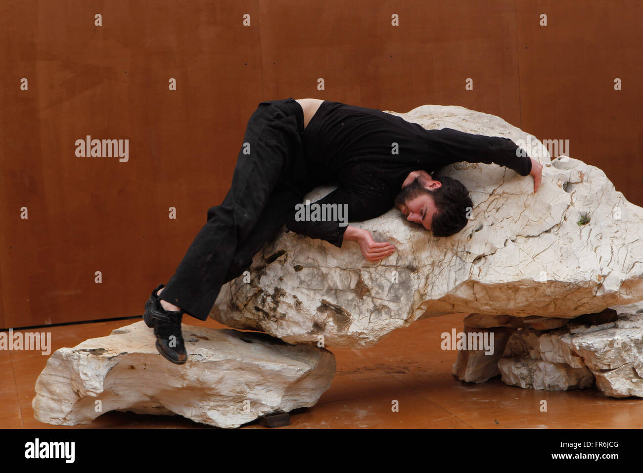 The Abramovic Method is a series of exercises designed by Marina Abramovic to engage the public with participatory experiences. Stock Photo