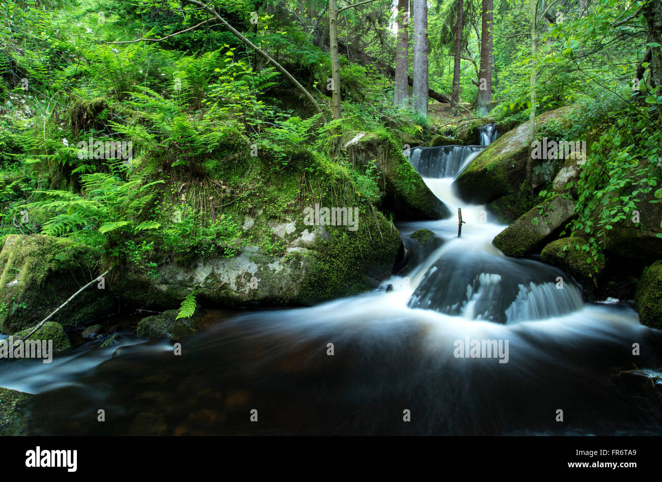 Waterfall in the Peak District. Stock Photo