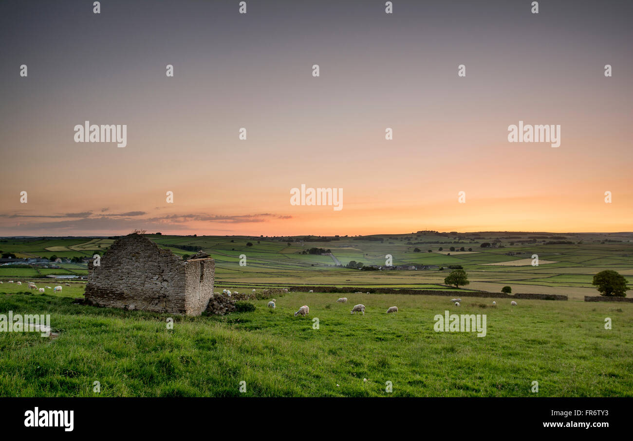Abandoned barn in the Peak District. Stock Photo