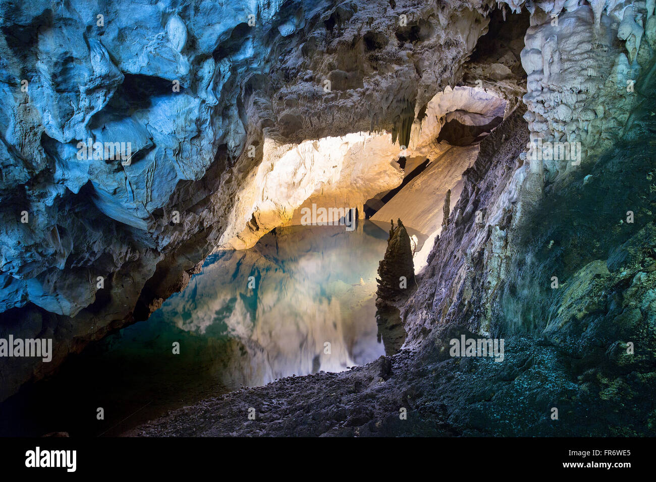 Republic of Macedonia, Saraj, the lake and canyonof Matka, Cave Brelo Stock Photo