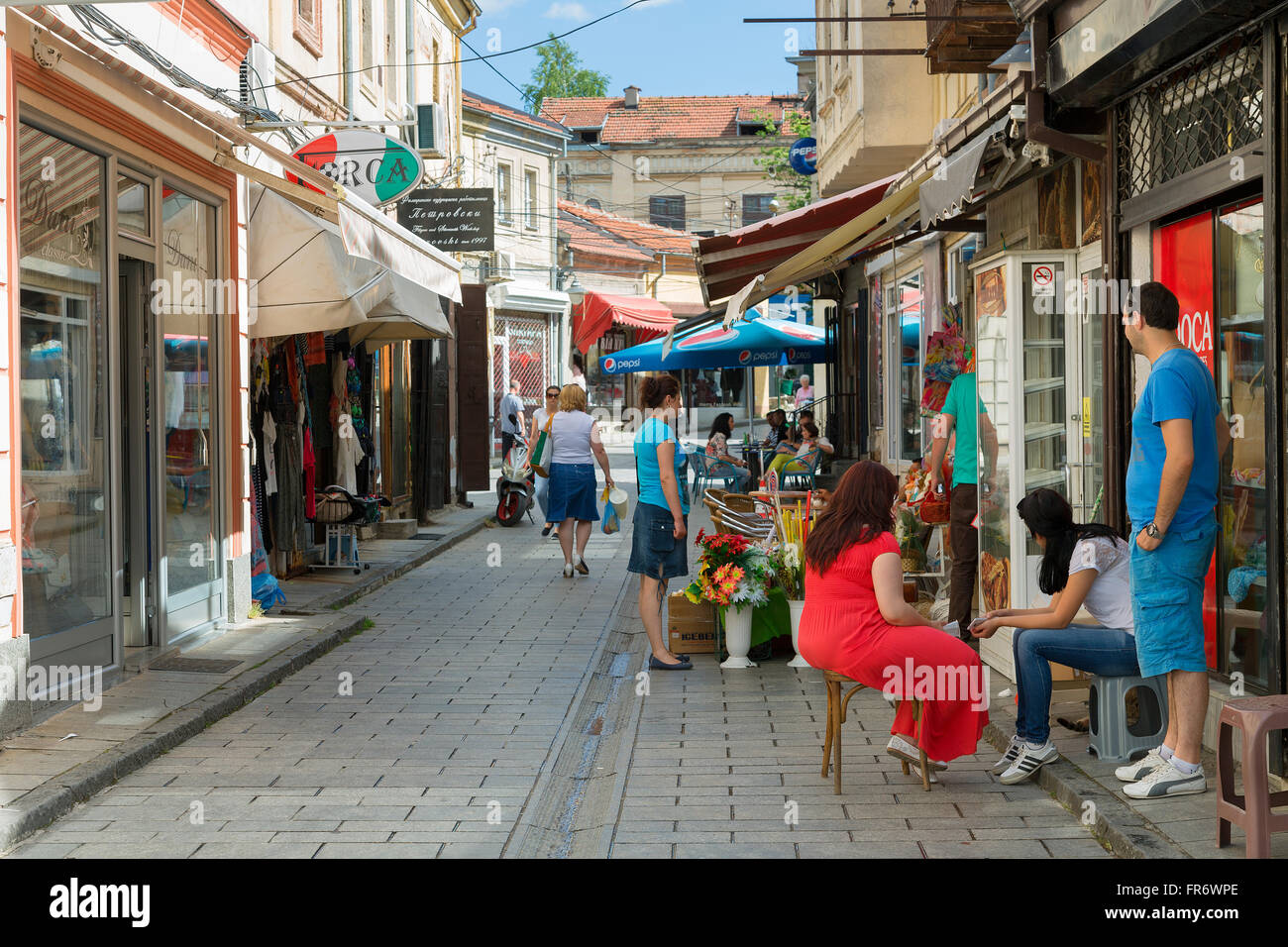 Republic of Macedonia, Bitola, the city center, the Old Bazaar Stock Photo