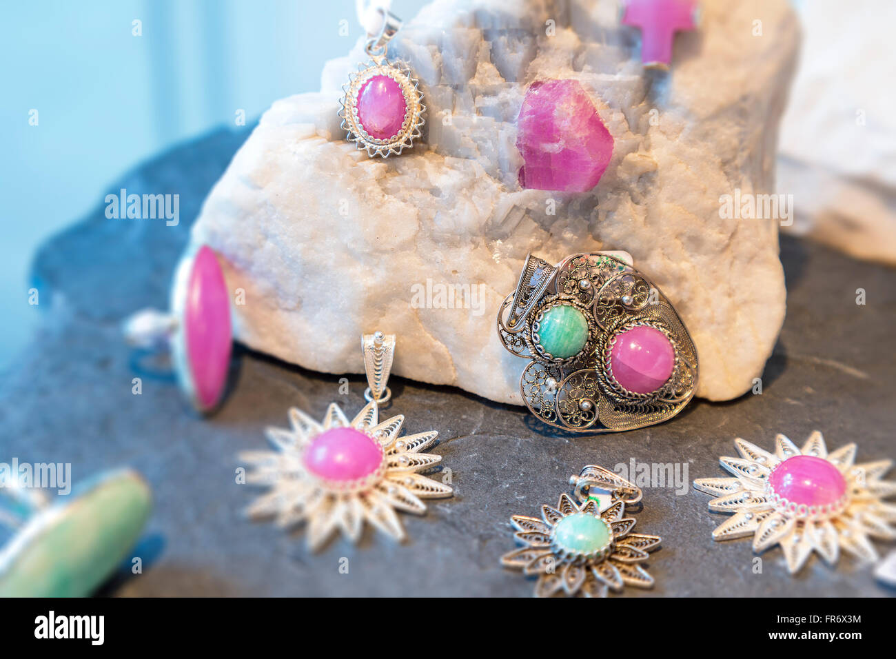 republic of Macedonia, Skopje, Pink ruby from Macedonia Stock Photo Alamy