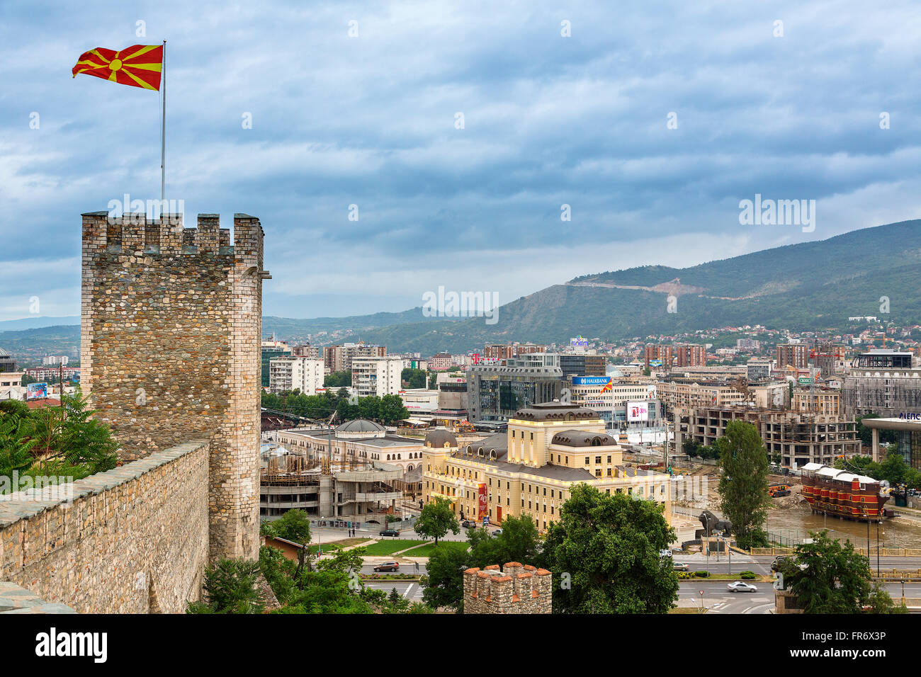 republic of Macedonia, Skopje, Walls of the City Fort Trvdina Kale Stock Photo