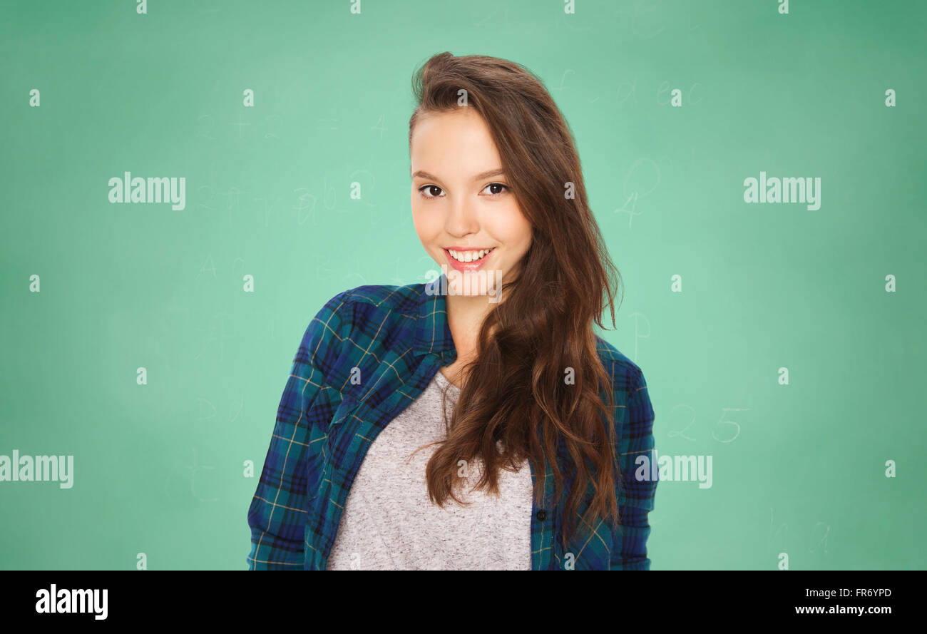 happy smiling student teenage girl Stock Photo - Alamy