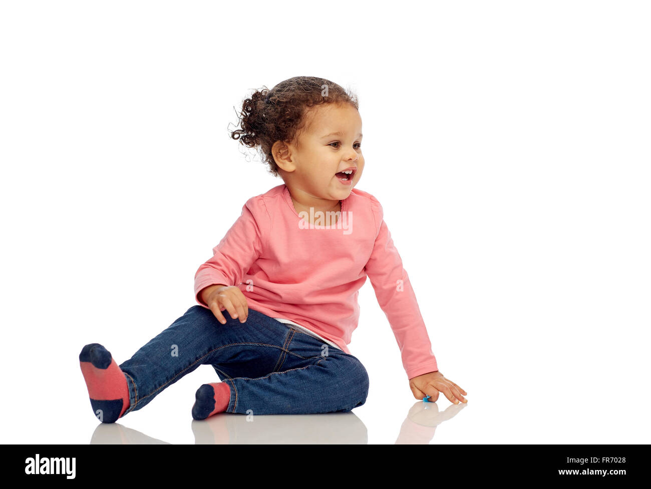 African baby laughing sitting hi-res stock photography and images - Alamy