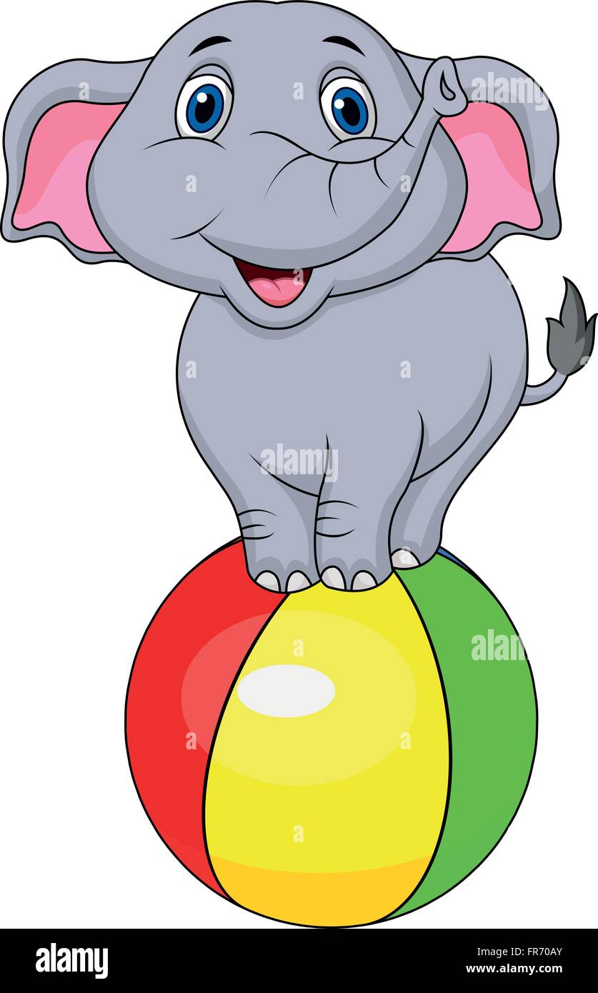 Cute circus elephant circus cartoon Stock Vector Image & Art - Alamy