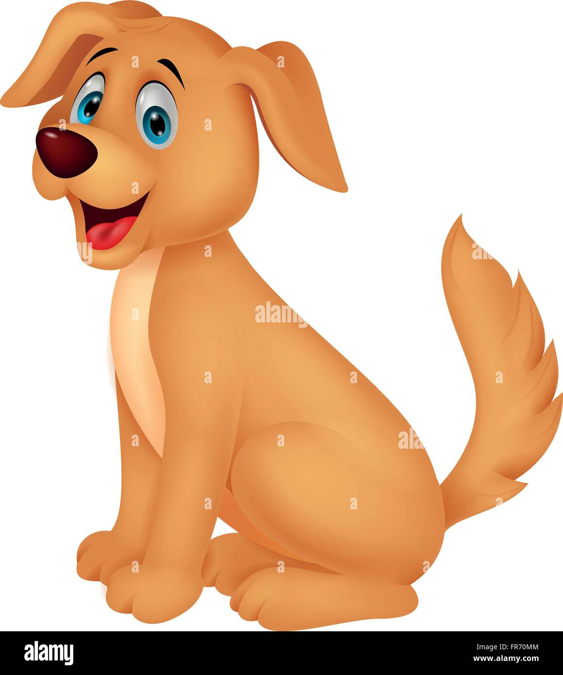 Cute dog cartoon sitting Stock Vector Image & Art - Alamy