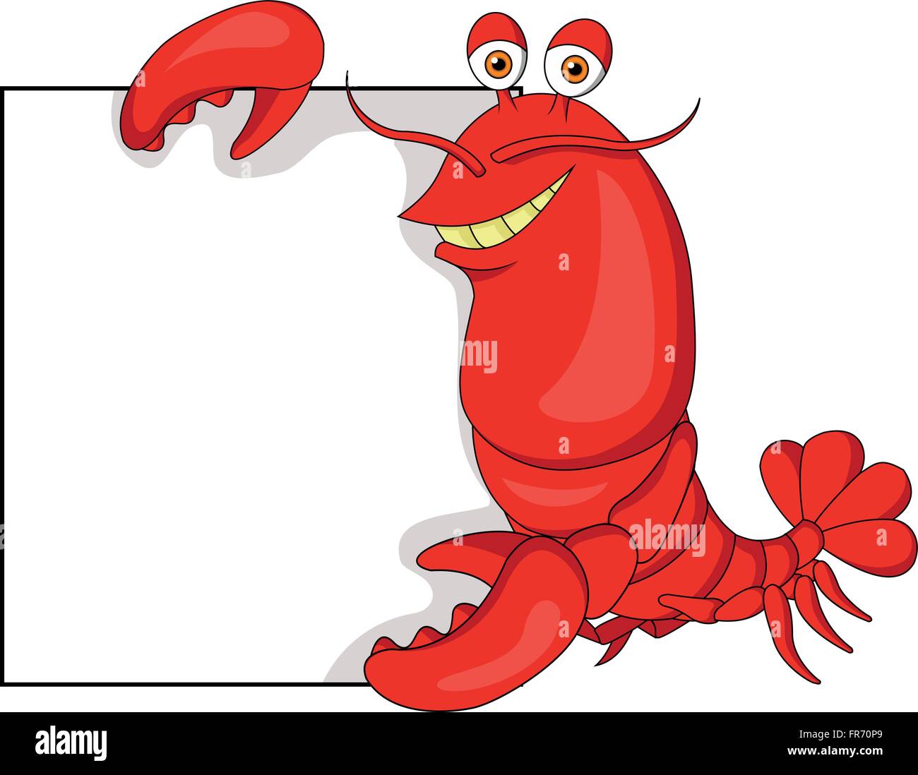 Cute Lobster with blank sign Stock Vector Image & Art Alamy