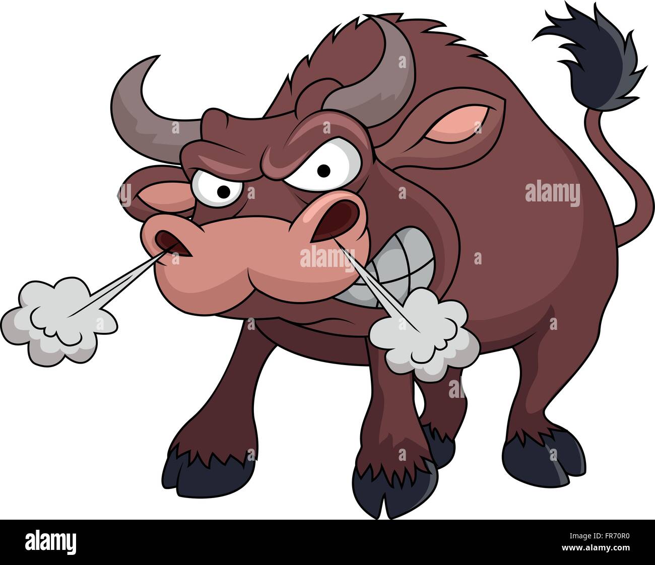 Angry bull cartoon Stock Vector Image & Art - Alamy
