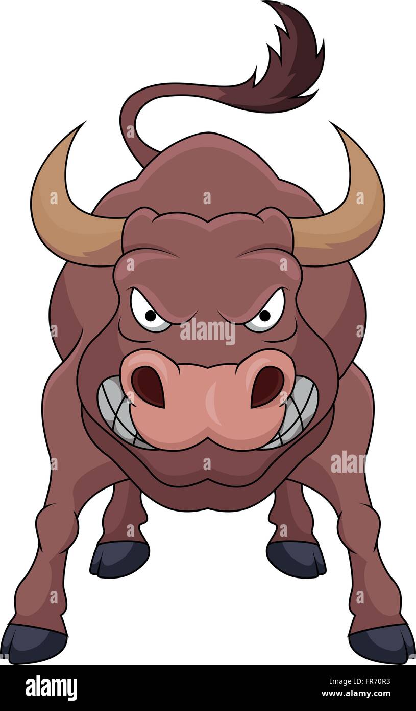 Angry bull cartoon Stock Vector Image & Art - Alamy