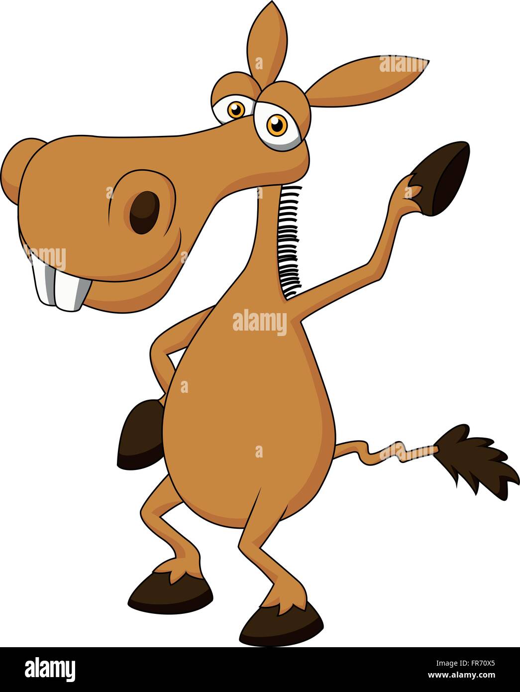Cute donkey cartoon waving hand Stock Vector Image & Art - Alamy