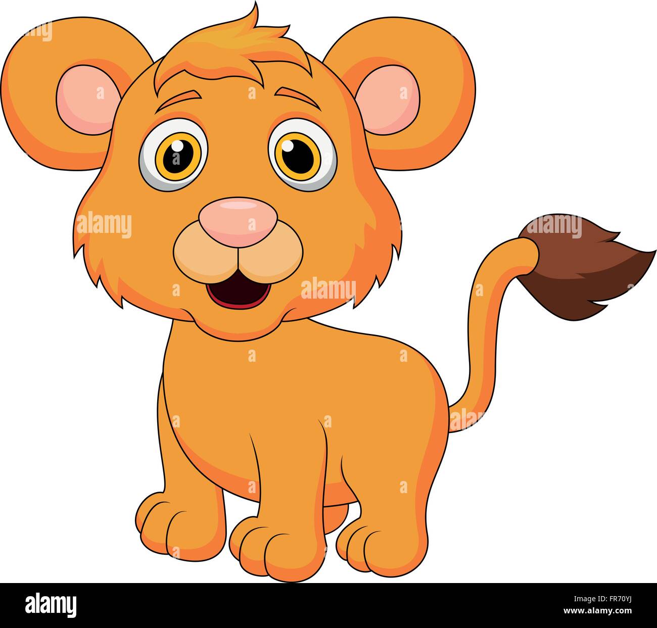 Cute baby lion cartoon Stock Vector Image & Art - Alamy