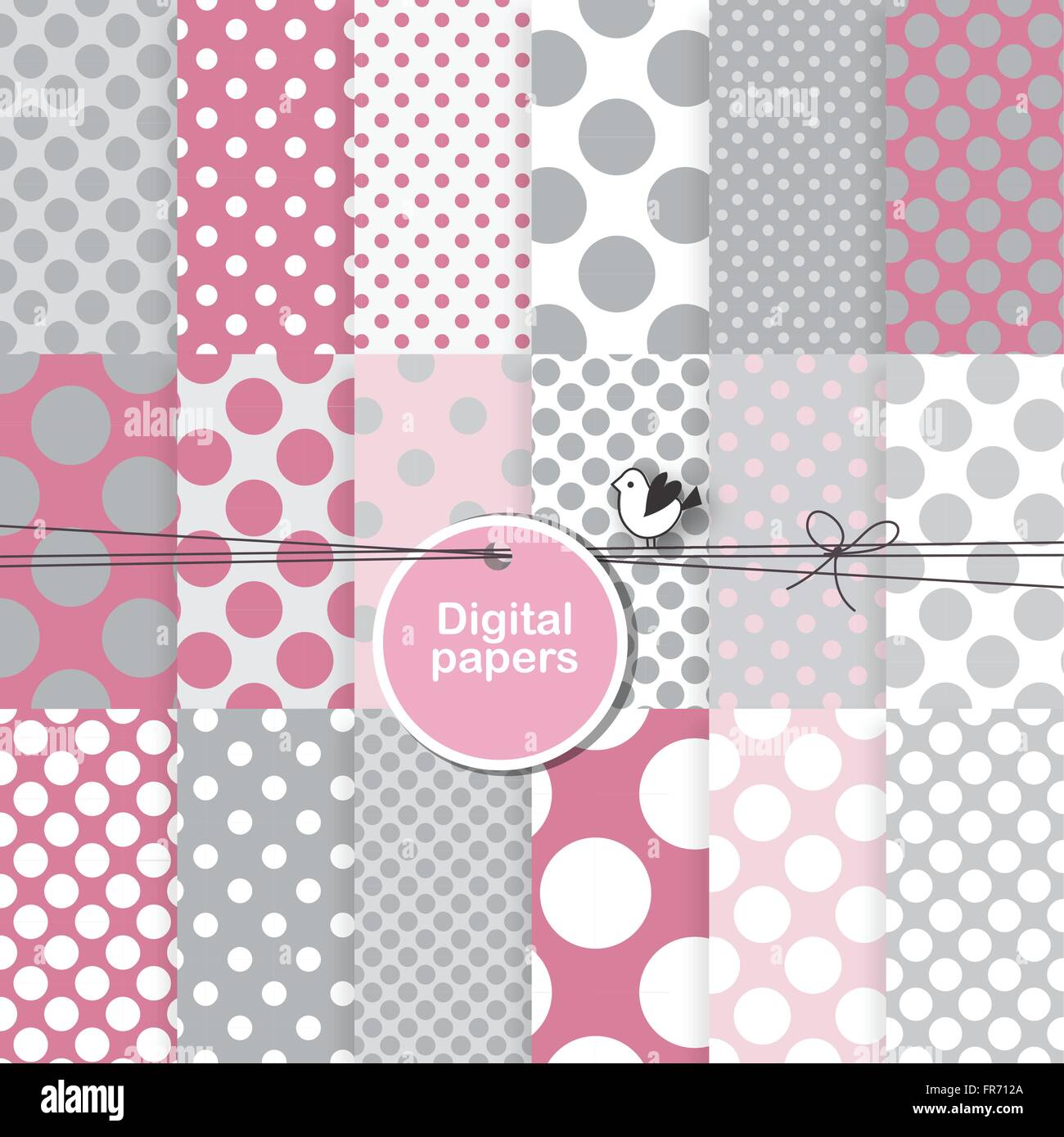Seamless pattern background - decorative digital paper Stock Vector ...