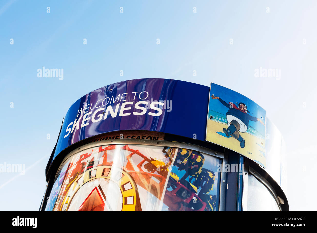 Skegness town sign lincolnshire hires stock photography and