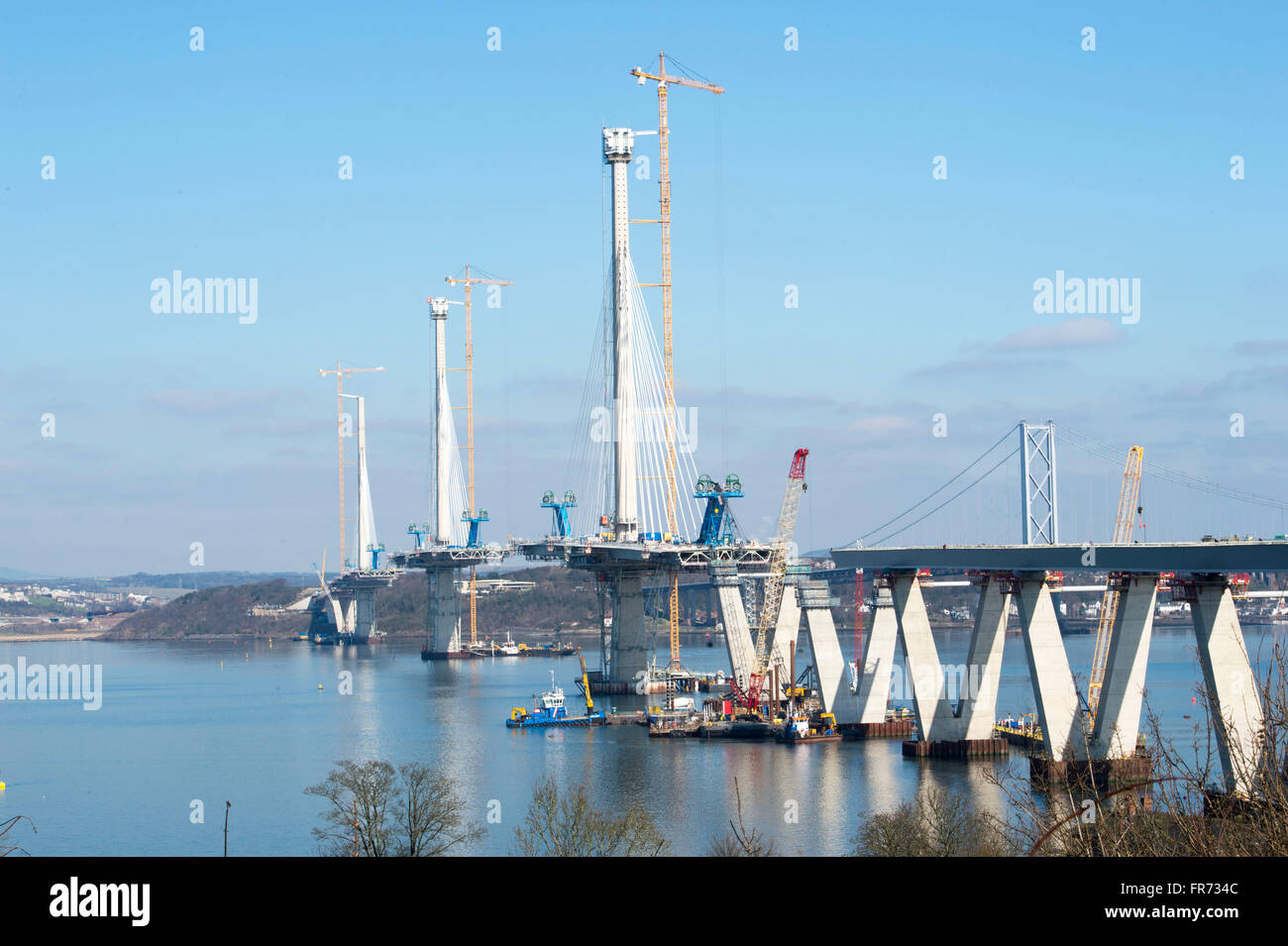 19/03/2016, The Queensferry Crossing over the Forth, connecting