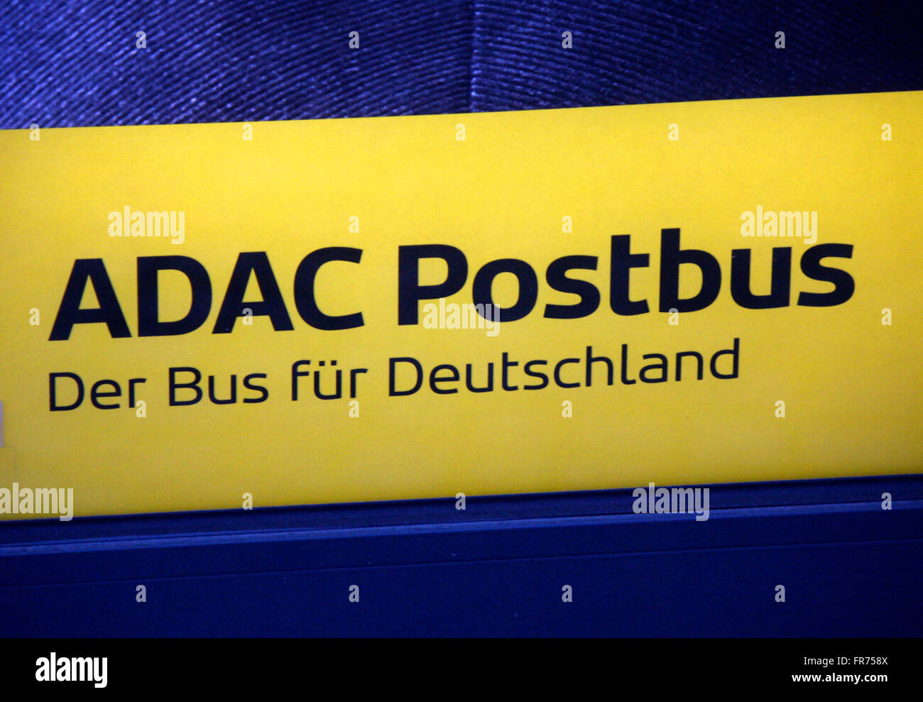 Markenname: 'ADAC Postbus', Berlin. Stock Photo