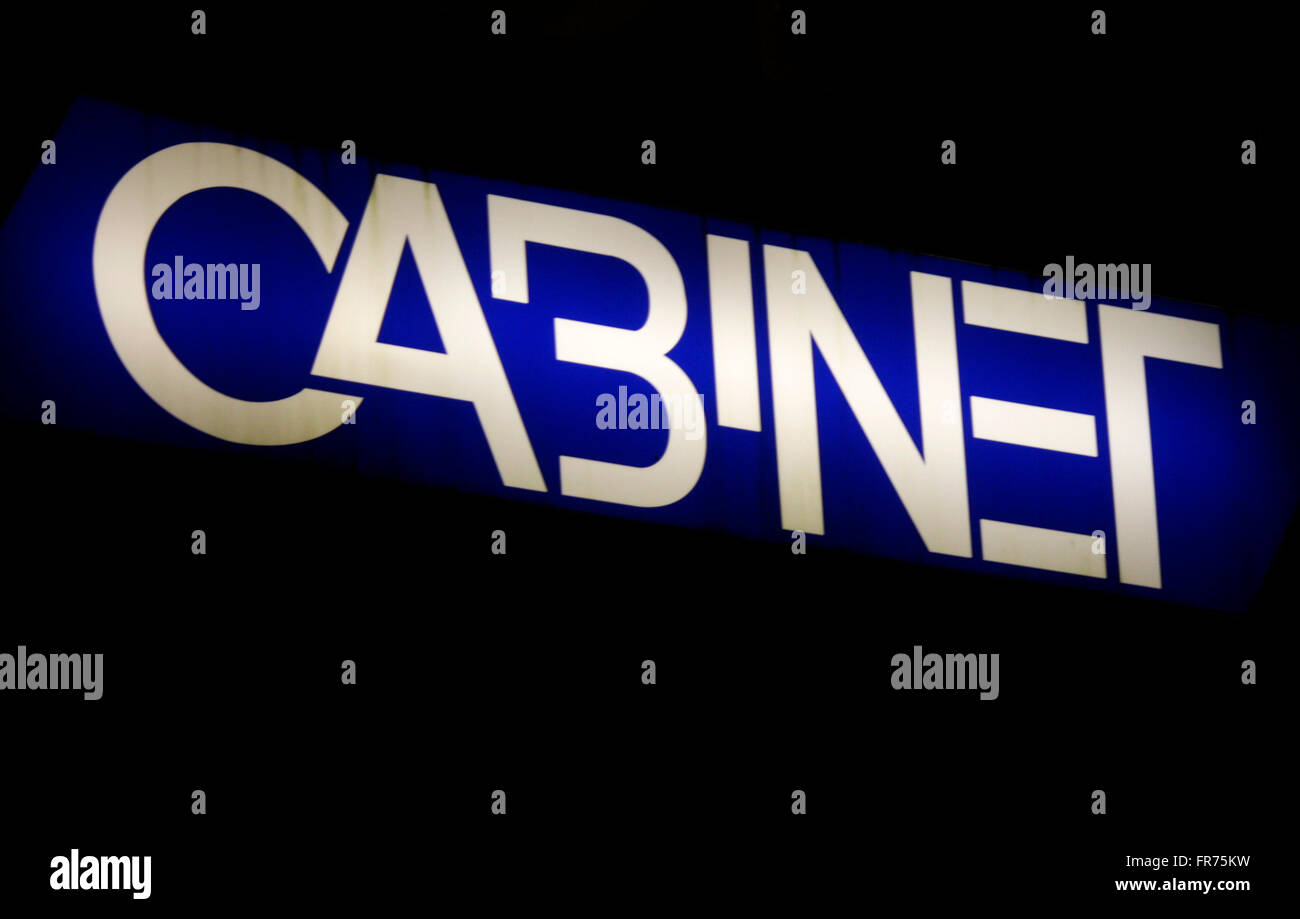 Markenname: "Cabinet", Berlin. Stock Photo