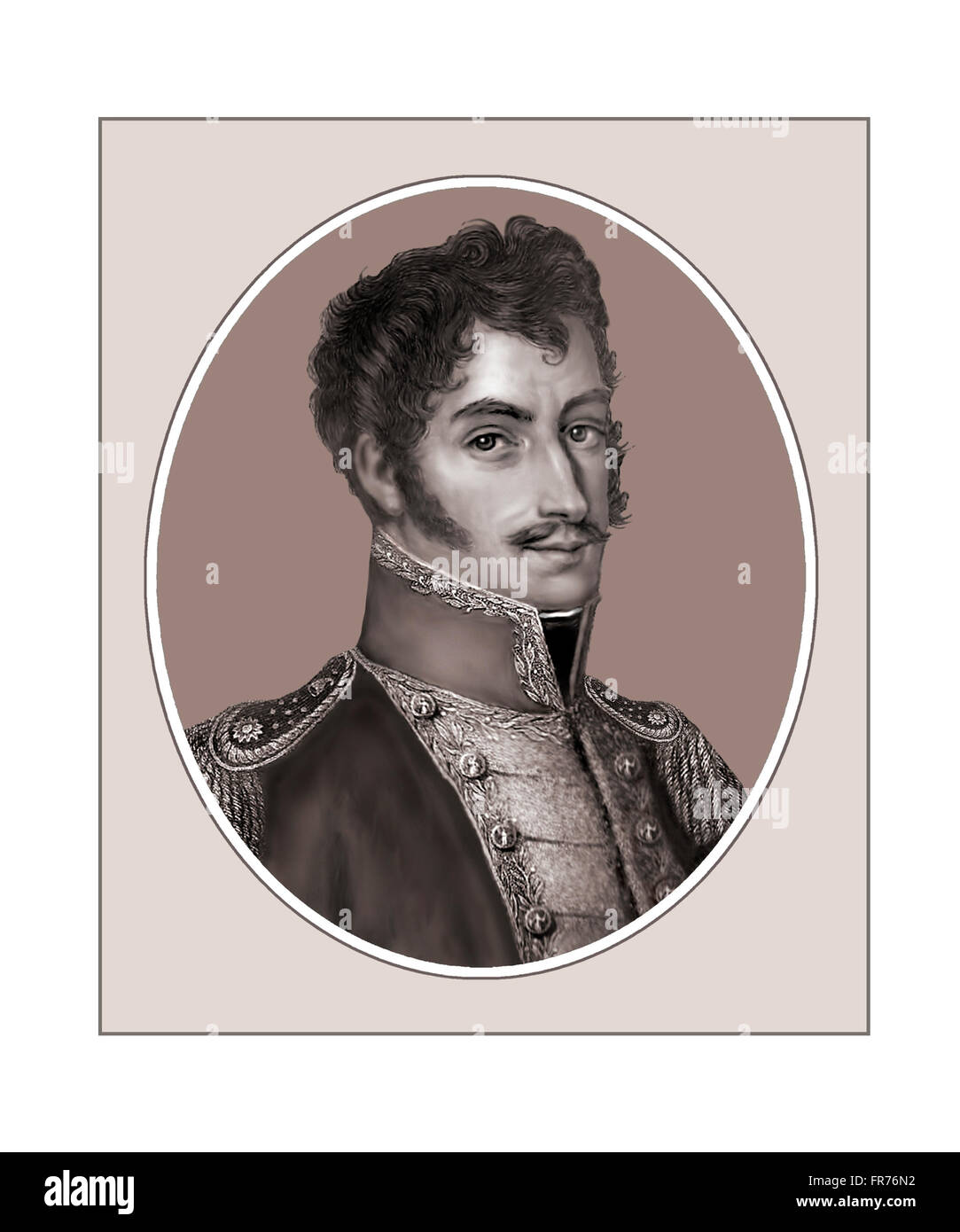 Simon Bolivar, 1783-1830, Statesman, Revolutionary Leader, Portrait Stock Photo