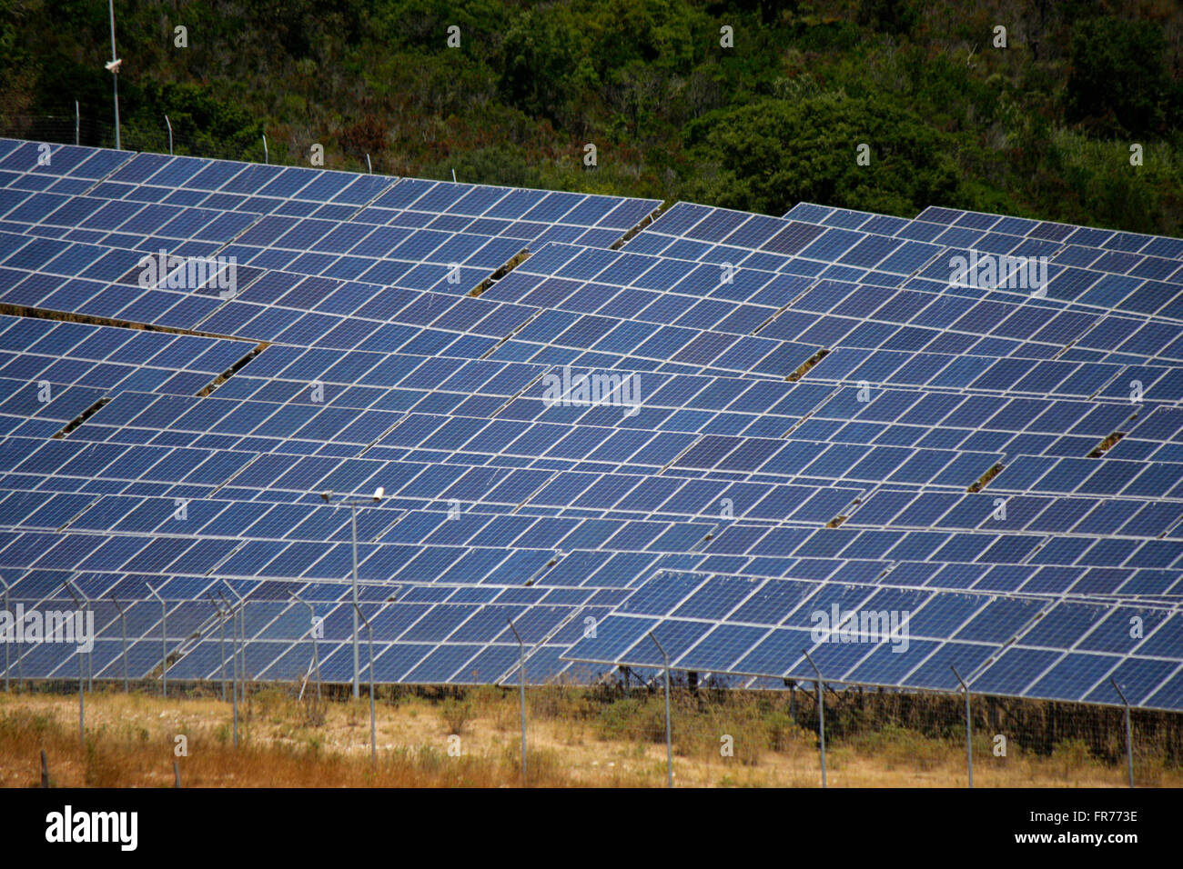 Solarenergie, Korsika, Frankreich. Stock Photo