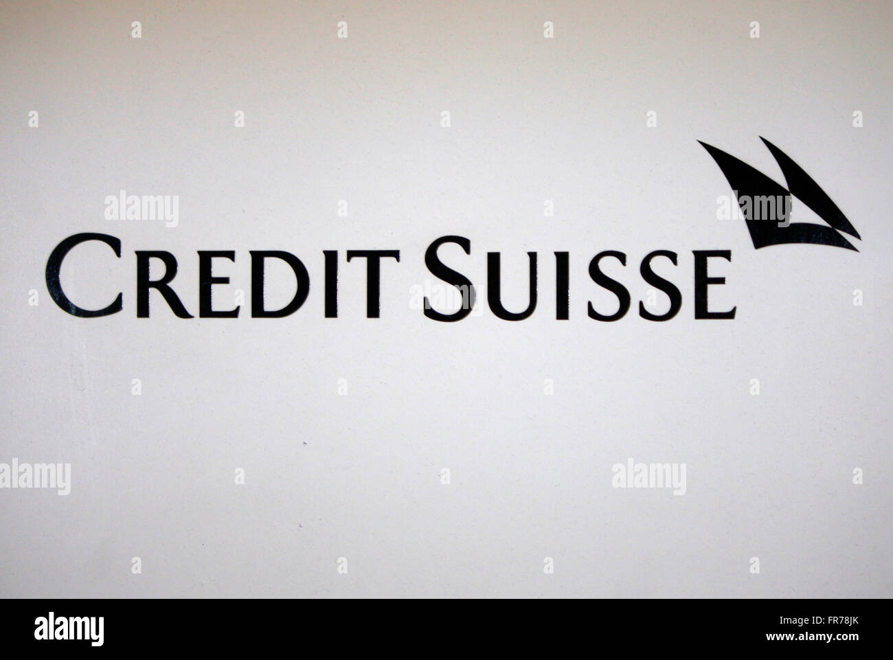 Markenname: 'Credit Suisse', Berlin. Stock Photo