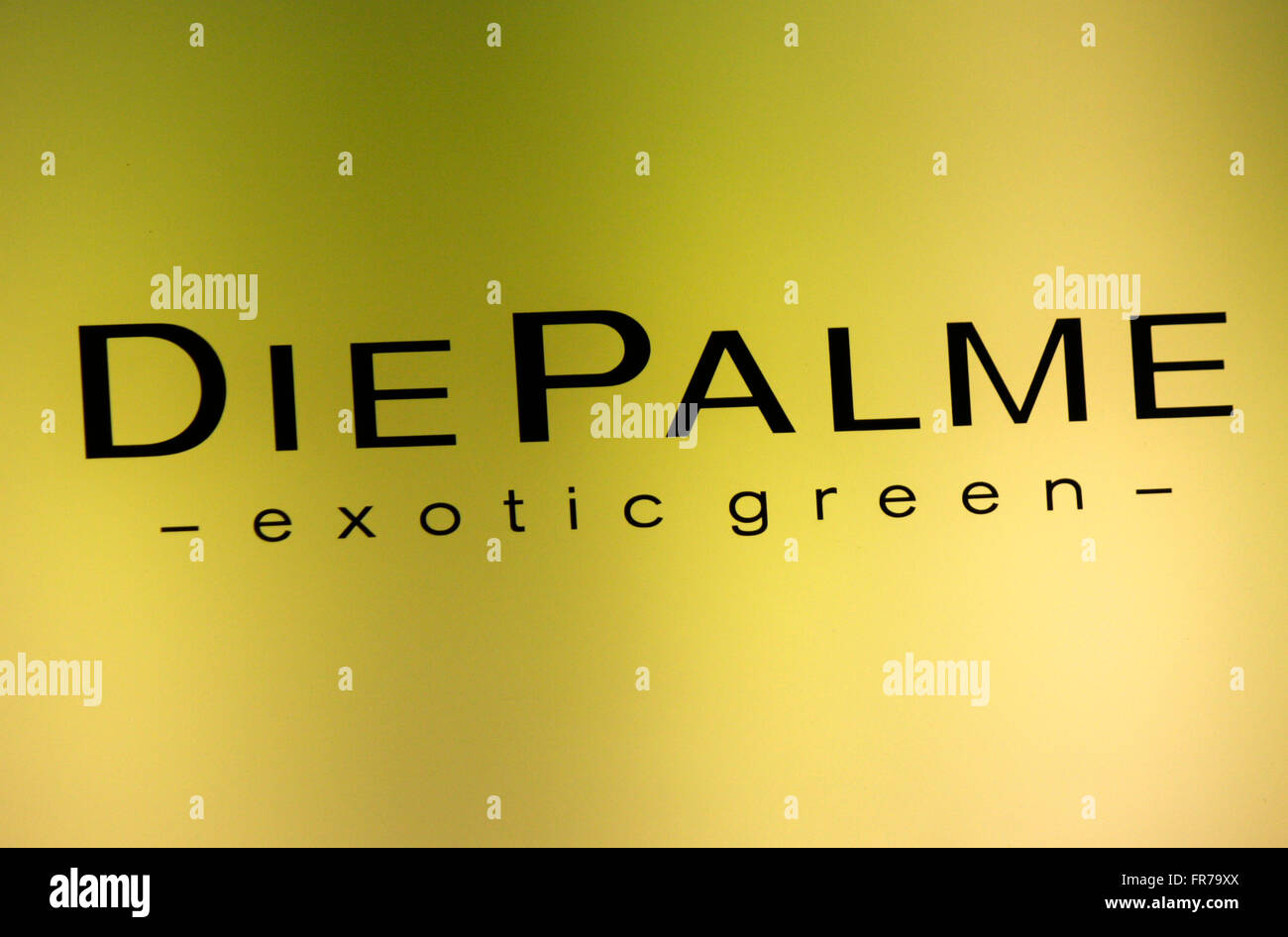 Markenname: 'die Palme', Berlin. Stock Photo
