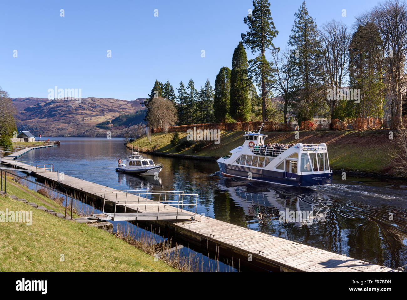 Caledonian Canal at Fort Augustus Stock Photo