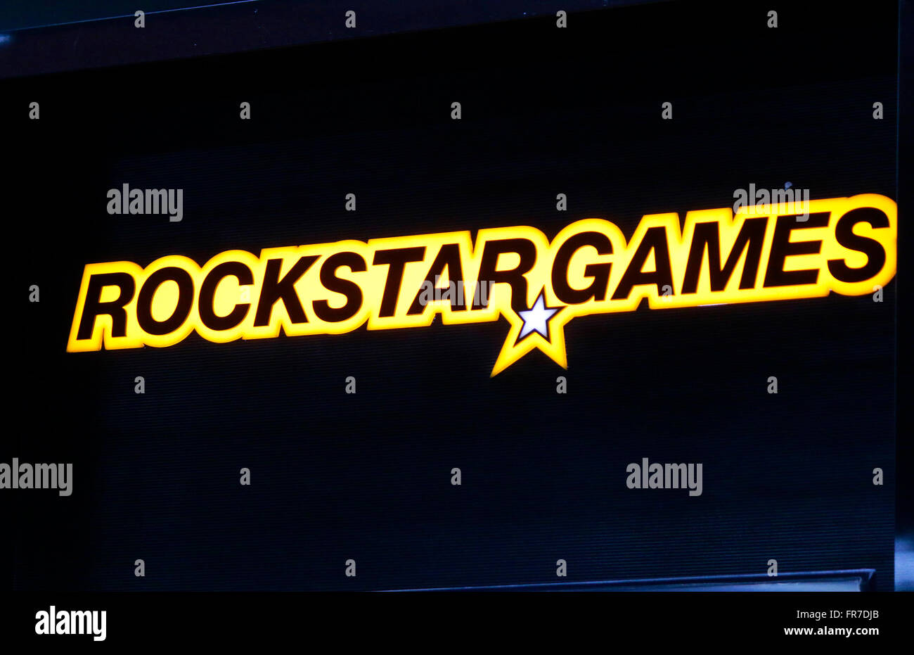 das Logo der Marke Rockstar games, Berlin Stock Photo - Alamy