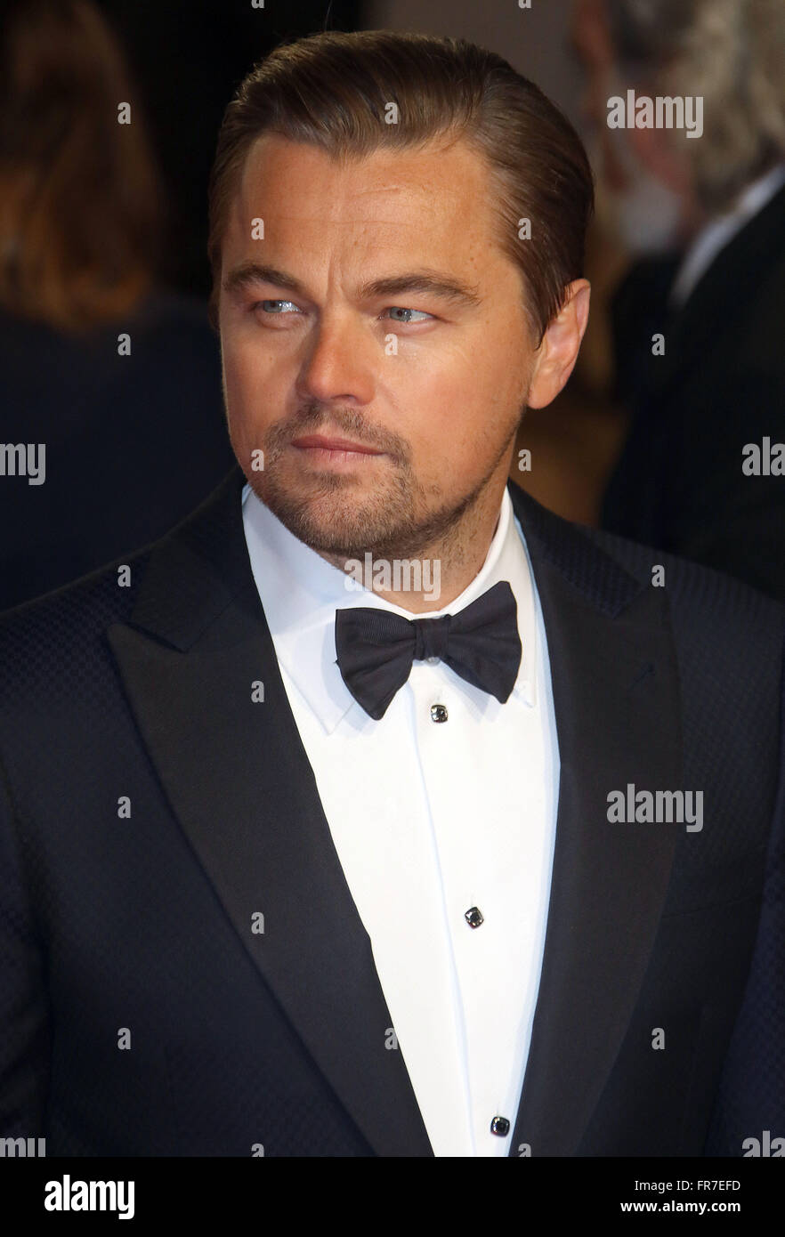 February 14, 2016 - Leonardo DiCaprio attending EE British Academy Film Awards 2016 at Royal Opera House, Covent Garden in Londo Stock Photo
