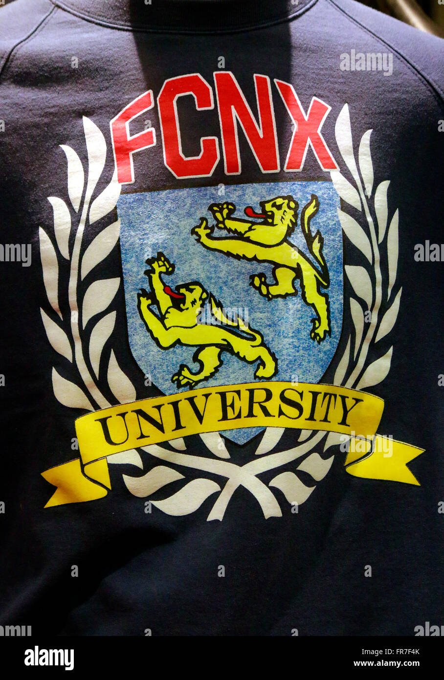 das Logo der Marke 'FCNX University', Berlin. Stock Photo