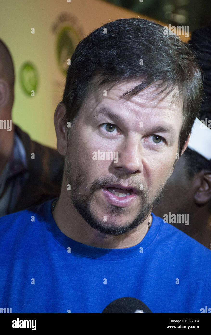 Mark and Paul Wahlberg at the grand opening of the Orlando Wahlburgers