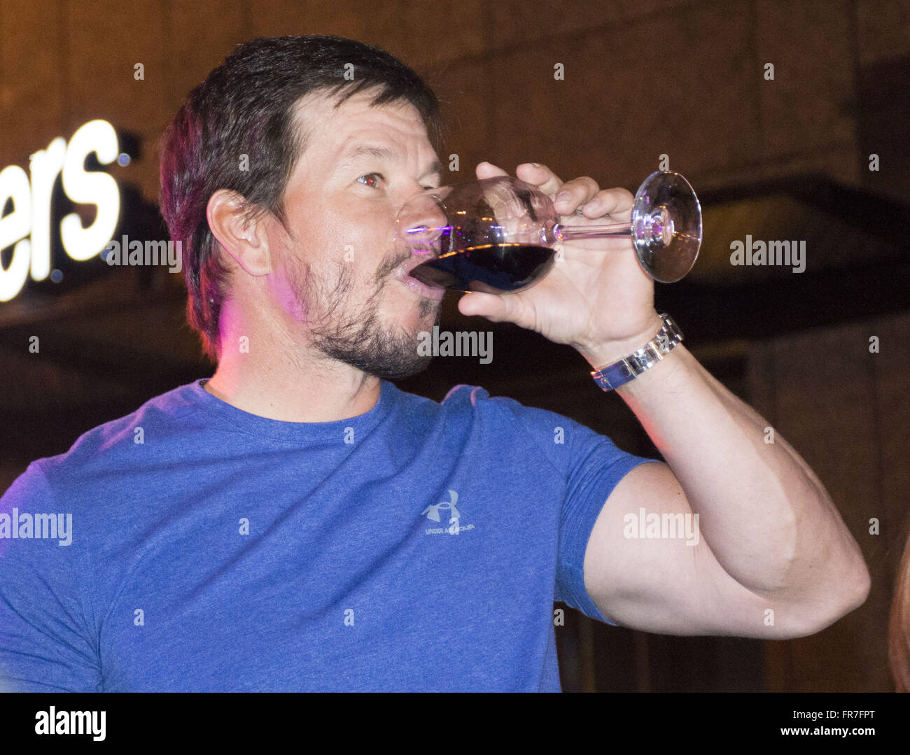 Mark and Paul Wahlberg at the grand opening of the Orlando Wahlburgers